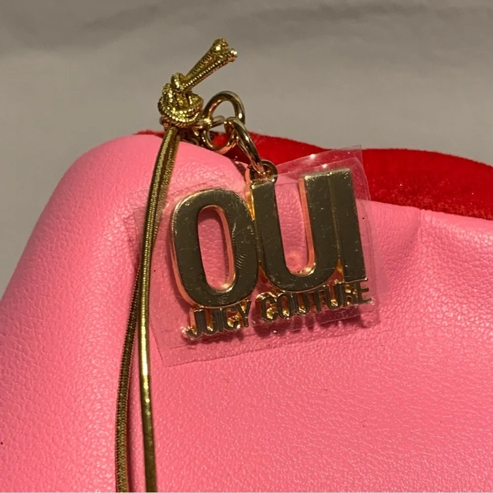 Juicy Couture Pink/Red Just Say Oui Makeup Cosmetic Bag